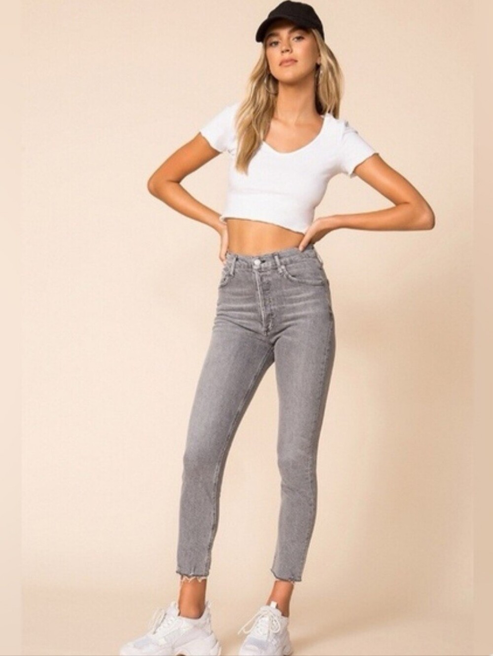 AGOLDE High-Rise Women's Gray Jeans
